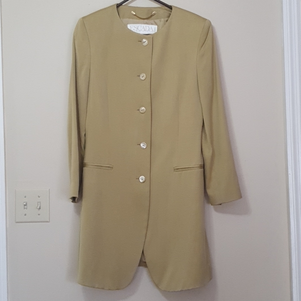 Escada Blended Silk Trench Coat